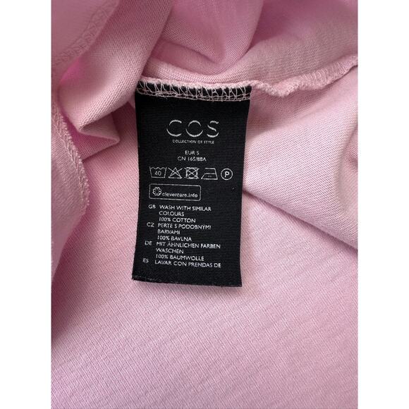 COS Lilac Oversized 100% Cotton Boxy Tee Women’s Small Pocket T-Shirt - Picture 8 of 13